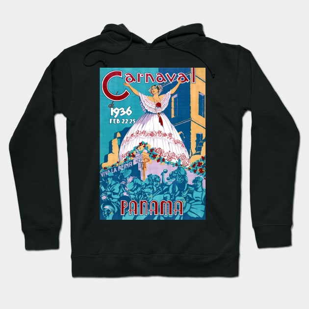 Vintage Travel Poster Panama Carnaval de 1936 Hoodie by vintagetreasure